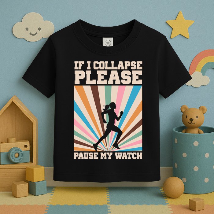 If I Collapse Please Pause My Watch Runner Marathon Toddler T-Shirt