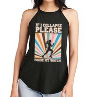If I Collapse Please Pause My Watch Runner Marathon Women's Perfect Tri Rocker Tank
