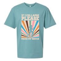If I Collapse Please Pause My Watch Runner Marathon Sueded Cloud Jersey T-Shirt