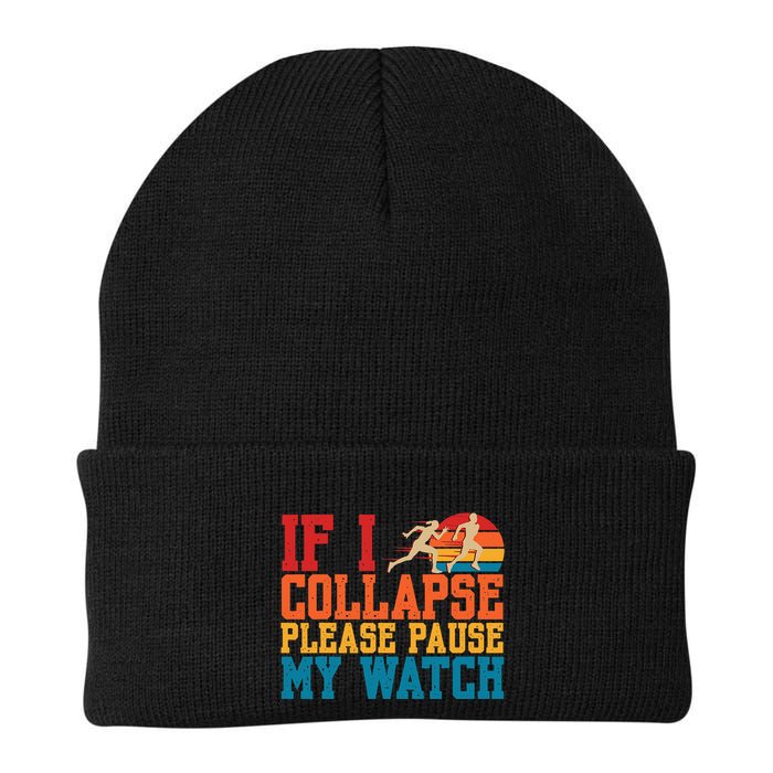If I Collapse Please Pause My Watch Running Marathon Runner Beanie