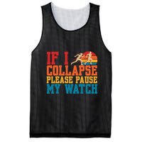If I Collapse Please Pause My Watch Running Marathon Runner Mesh Reversible Basketball Jersey Tank