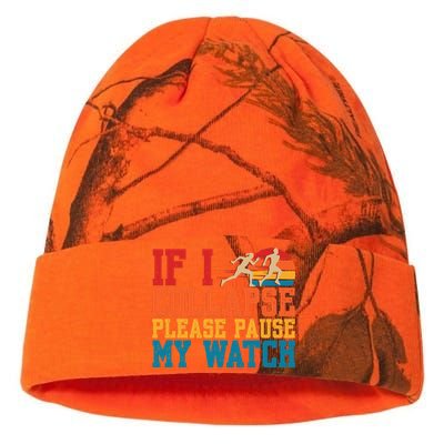 If I Collapse Please Pause My Watch Running Marathon Runner Kati Licensed 12" Camo Beanie