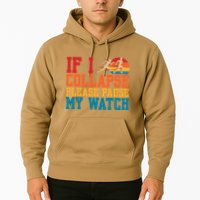 If I Collapse Please Pause My Watch Running Marathon Runner Hoodie