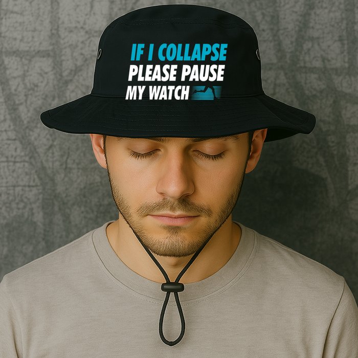 If I Collapse Please Pause My Watch Running Marathon Runner Bucket Hat