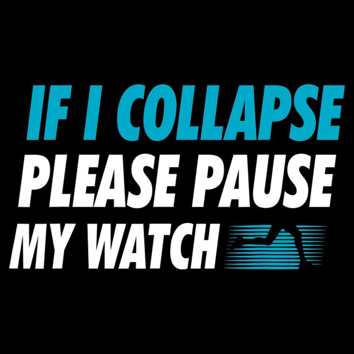If I Collapse Please Pause My Watch Running Marathon Runner Drawstring Bag