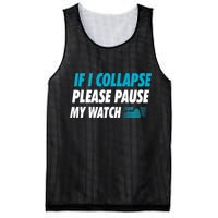 If I Collapse Please Pause My Watch Running Marathon Runner Mesh Reversible Basketball Jersey Tank
