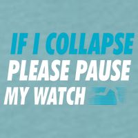 If I Collapse Please Pause My Watch Running Marathon Runner Sueded Cloud Jersey T-Shirt