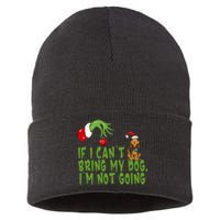 If I CanT Bring My Dog IM Not GoingRetro Christmas Sustainable Knit Beanie