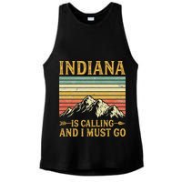 Indiana Is Calling And I Must Go Ladies PosiCharge Tri-Blend Wicking Tank