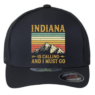 Indiana Is Calling And I Must Go Flexfit Unipanel Trucker Cap