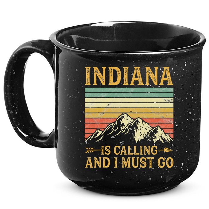 Indiana Is Calling And I Must Go 15oz Campfire Ceramic Mug