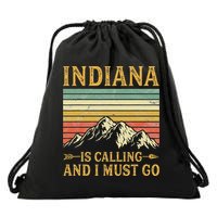 Indiana Is Calling And I Must Go Drawstring Bag