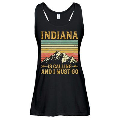 Indiana Is Calling And I Must Go Ladies Essential Flowy Tank