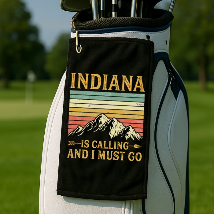 Indiana Is Calling And I Must Go Golf Towel