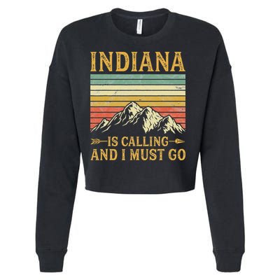 Indiana Is Calling And I Must Go Cropped Pullover Crew