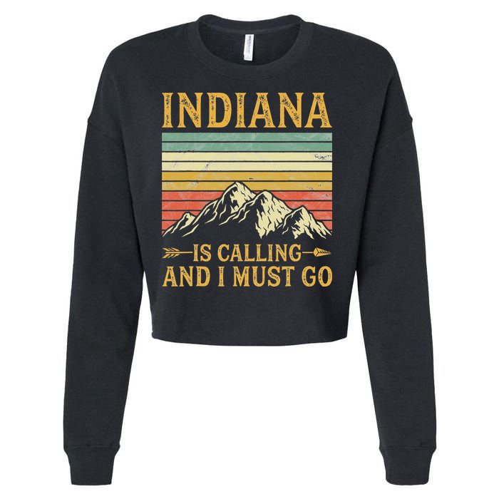 Indiana Is Calling And I Must Go Cropped Pullover Crew