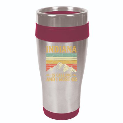 Indiana Is Calling And I Must Go 16oz Travel Tumbler