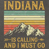 Indiana Is Calling And I Must Go Cotton Canvas Backpack