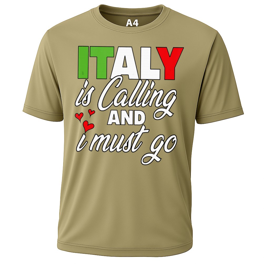Italy Is Calling And I Must Go Women Vacation Cooling Performance Crew T-Shirt