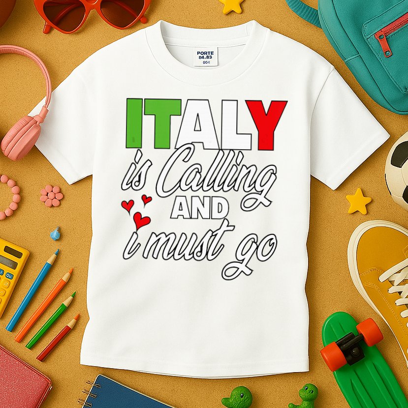 Italy Is Calling And I Must Go Women Vacation Kids T-Shirt
