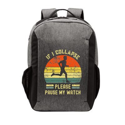 If I Collapse Pause My Watch Running Funny Marathon Vector Backpack