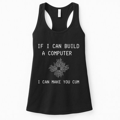 If I Can Build Computer I Can Make You Cum Women's Racerback Tank