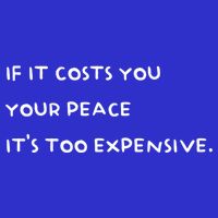 If It Costs You Your Peace Its Too Expensive Gift 16 in Basic Backpack