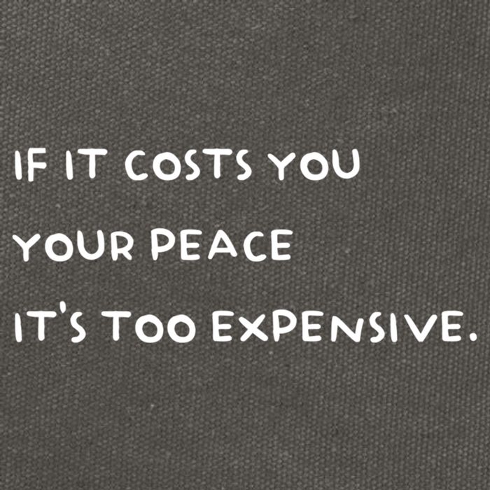 If It Costs You Your Peace Its Too Expensive Gift Cotton Canvas Backpack