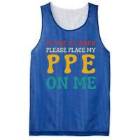 If I Die At Work Please Place My Ppe On Me Funny Electrician Gift Mesh Reversible Basketball Jersey Tank