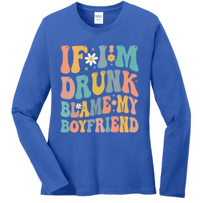 If Im Drunk Blame My Friend Funny Group Ing Vintage Gift Ladies Long Sleeve Shirt