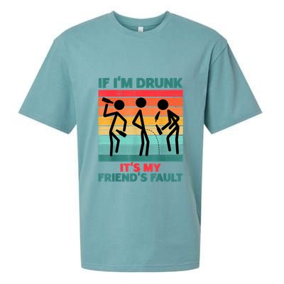 If IM Drunk ItS My FriendS Fault Sueded Cloud Jersey T-Shirt