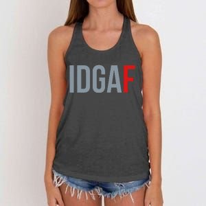 Idgaf I DonT Give A Fuck Women's Knotted Racerback Tank