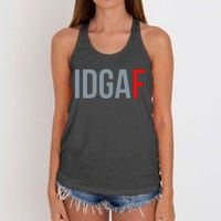 Idgaf I DonT Give A Fuck Women's Knotted Racerback Tank