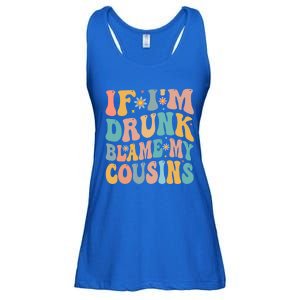 If Im Drunk Blame My Cousins Funny Group Ing Retro Gift Ladies Essential Flowy Tank