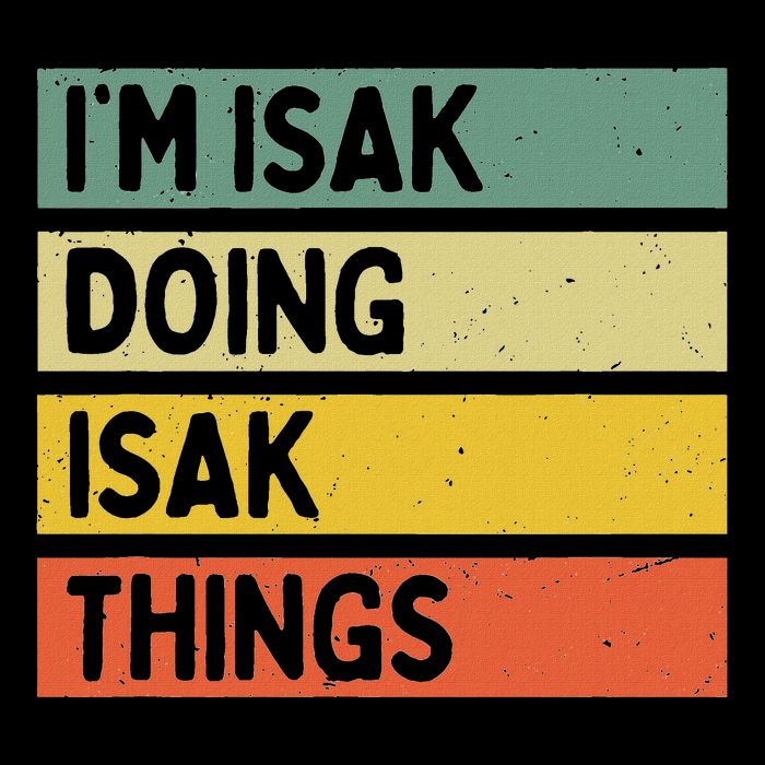 IM Isak Doing Isak Things Funny Personalized Quote Pom Pom 12in Knit Beanie