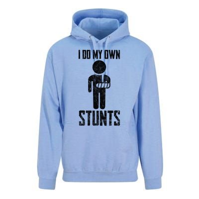 Injury I Do My Own Stunts Broken Arm Get Well Soon Gift Unisex Surf Hoodie