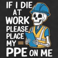 If I Die At Work Please Place My Ppe On Me Cool Comfort Performance Bucket Hat