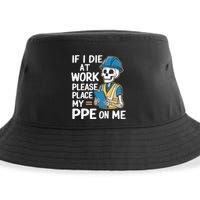 If I Die At Work Please Place My Ppe On Me Sustainable Bucket Hat