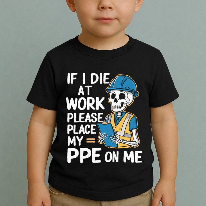 If I Die At Work Please Place My Ppe On Me Toddler T-Shirt