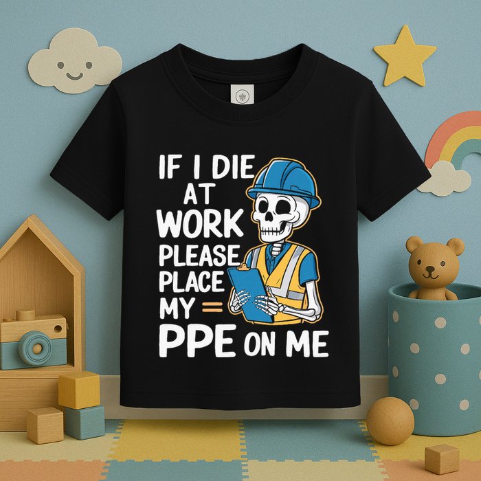 If I Die At Work Please Place My Ppe On Me Toddler T-Shirt