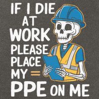 If I Die At Work Please Place My Ppe On Me Cotton Canvas Backpack