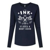 Ink It Does A Body Good Vintage Tattoo Machine Womens Cotton Relaxed Long Sleeve T-Shirt