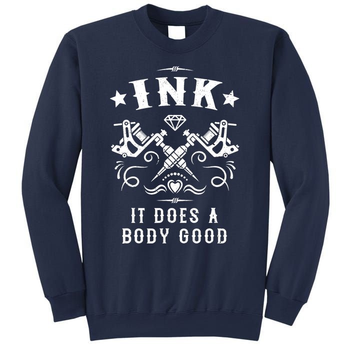 Ink It Does A Body Good Vintage Tattoo Machine Sweatshirt