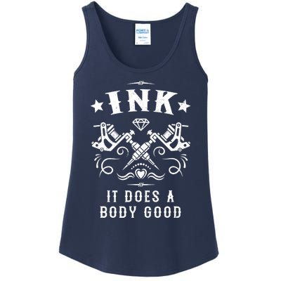 Ink It Does A Body Good Vintage Tattoo Machine Ladies Essential Tank