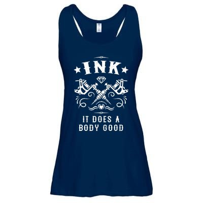 Ink It Does A Body Good Vintage Tattoo Machine Ladies Essential Flowy Tank