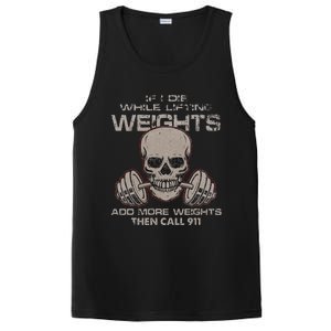 If I Die While Lifting Distressed Quote Weights Add More PosiCharge Competitor Tank