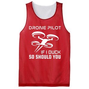 If I Duck So Should You Funny Drone Pilot Mesh Reversible Basketball Jersey Tank