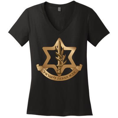 Idf Israel Defense Forces Women's V-Neck T-Shirt