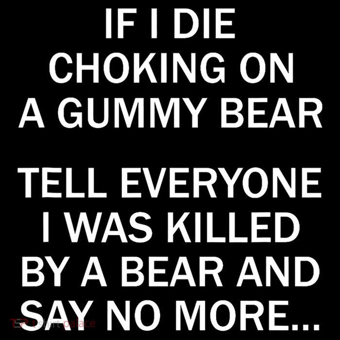 If I Die Choking On A Gummy Bear Tell Everyone I Was Killed Stripe Pom Pom Beanie