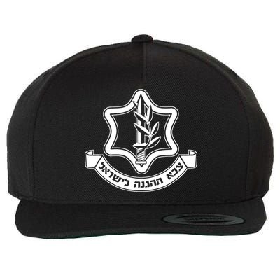 Idf Israel Defense Force Israeli Armed Forces Emblem Wool Snapback Cap